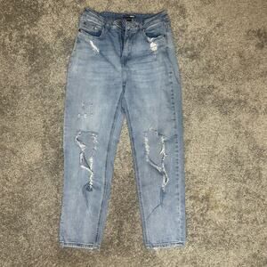 Fashion Nova Women's Waist 26inches, InSeam 26 inches distressed Jeans